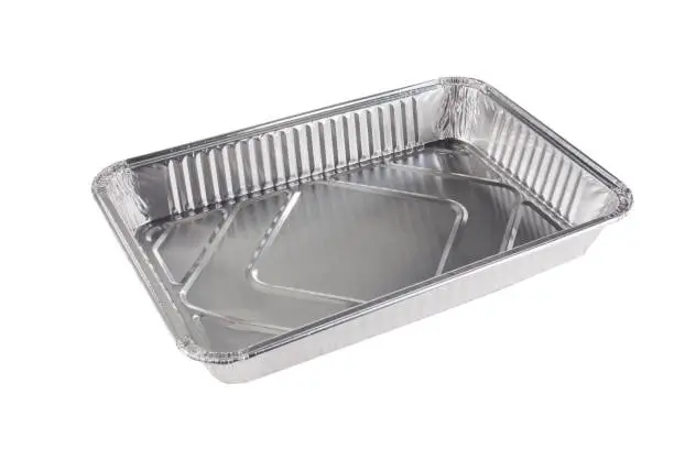 Food takeaway tableware made of plastic, cardboard and aluminum