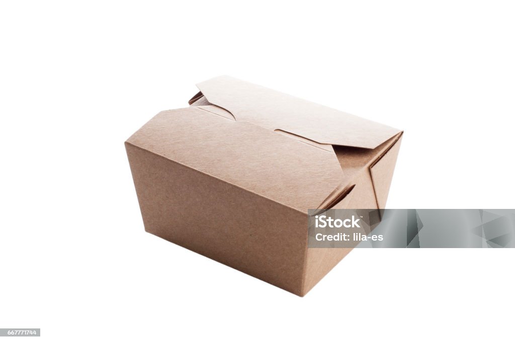 Reusable container to carry away Disposable and eco-friendly embase take away Take Out Food Stock Photo
