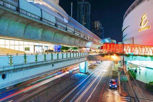 Bangkok: This is the Emporium Shopping mall and Phrom Phong sky train station which is connected to the mall February 05, 2017 in Bangkok