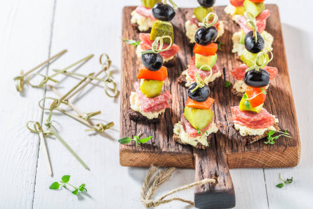 istock Homemade various cold snacks with vegetables and herbs for snack 667778682
