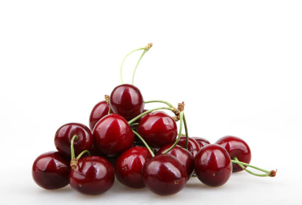 istock Sweet cherry isolated on white 667782450