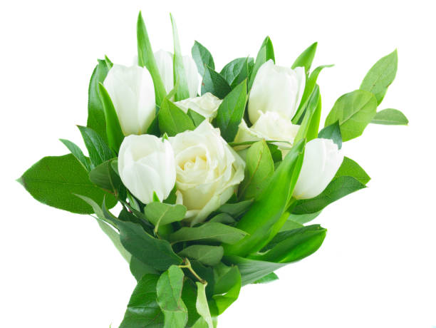 istock Bouquet with tulips and roses 667791750