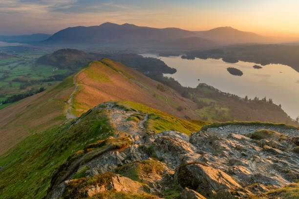 istock View of Derwentwater from Catbells at sunrise. 667795444