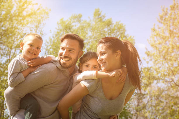 istock Happy family outdoor. 667802122
