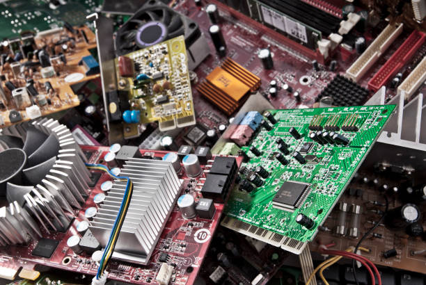 electronic waste stock photo
