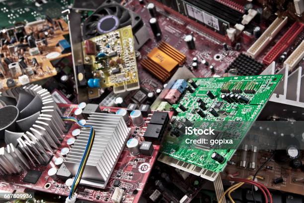 Electronic Waste Stock Photo - Download Image Now - E-Waste, Recycling, Electronics Industry