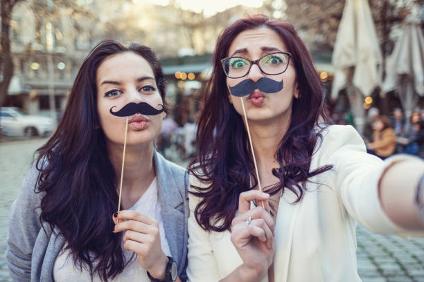 istock Fake mustache selfie 667810212