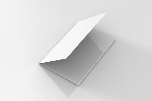 istock A5 Bifold Brochure Mockup on white background. 667817158