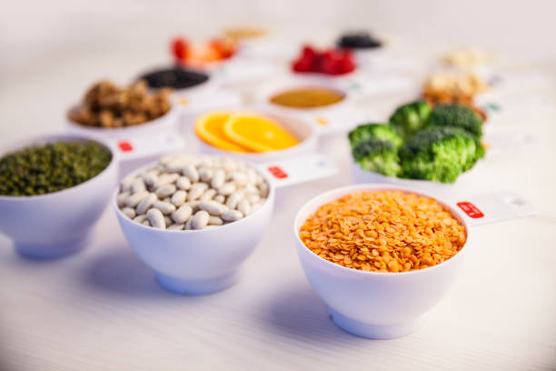 istock Portion cups of healthy ingredients 667819852