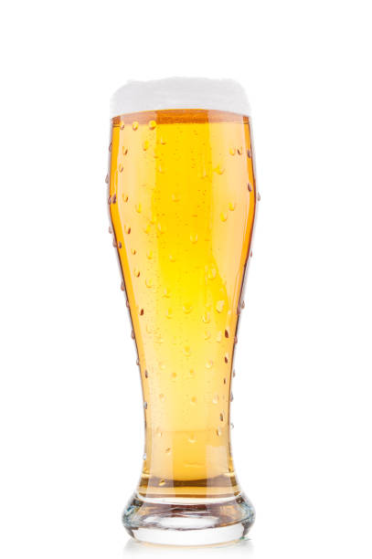 istock Beer glass closeup on white background 667820214