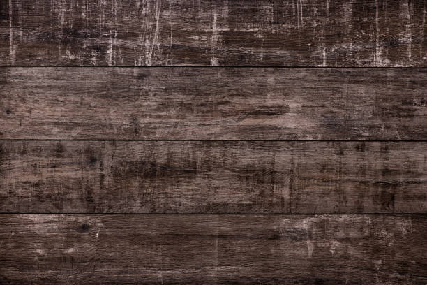 istock Old wood background, rustic wooden surface with copy space 667841800