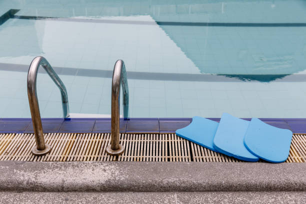 istock Blue foam board in swimming pool 667845402