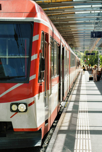 istock Concourse and passengers at Railway train station in Zermatt Switzerland 667845490