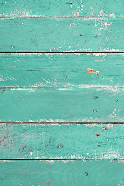 istock White and turquoise wooden planks 667848758