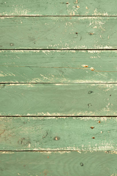 istock White and green retro wooden planks 667848794