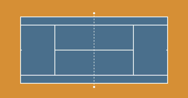 ilustrações, clipart, desenhos animados e ícones de corte de tênis azul - tennis open