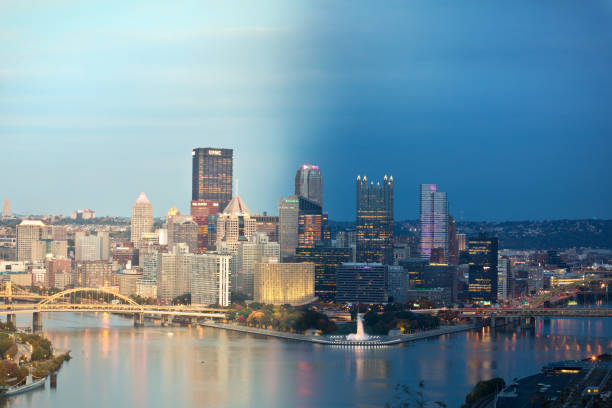 Day And Night Pittsburgh Pennsylvania