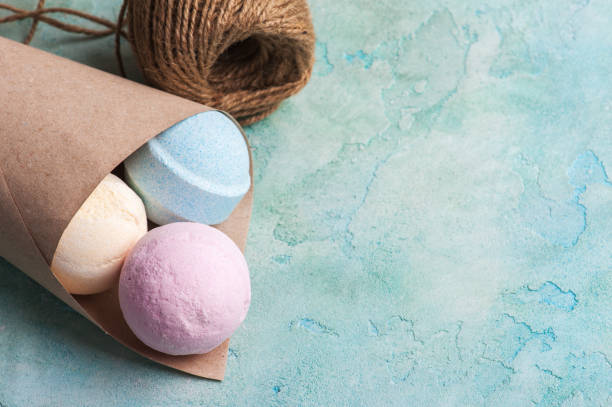 istock Blue, vanilla and strawberry bath bombs 667859064