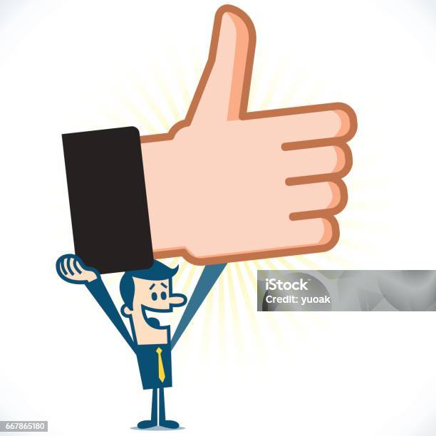 Oversized Thumbs Up Created With Adobe Illustrator Stock Illustration - Download Image Now