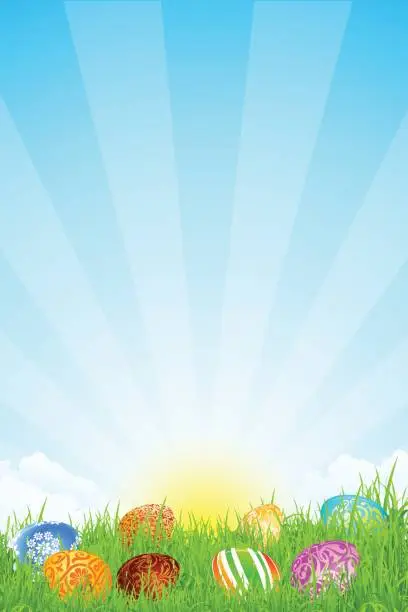 Vector illustration of Easter Holiday Background