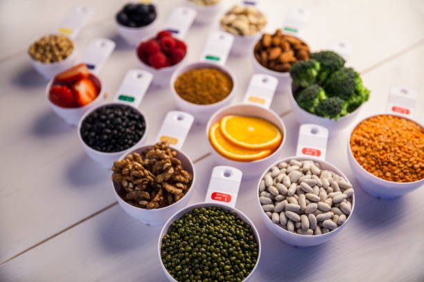 istock Portion cups of healthy ingredients 667870436