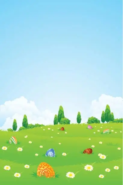 Vector illustration of Easter Holiday Background