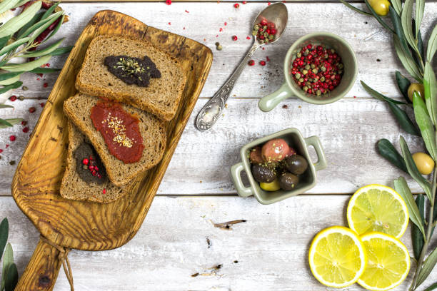 istock Knolling olive themed background with copy space 667873680