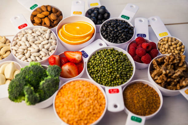 istock Portion cups of healthy ingredients 667880200