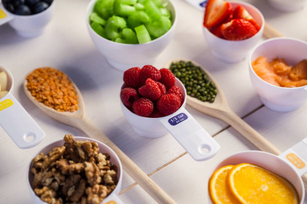 istock Portion cups of healthy ingredients 667883808