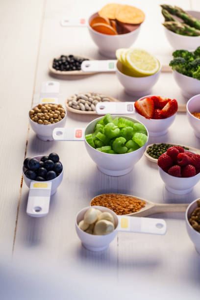 Portion cups of healthy ingredients