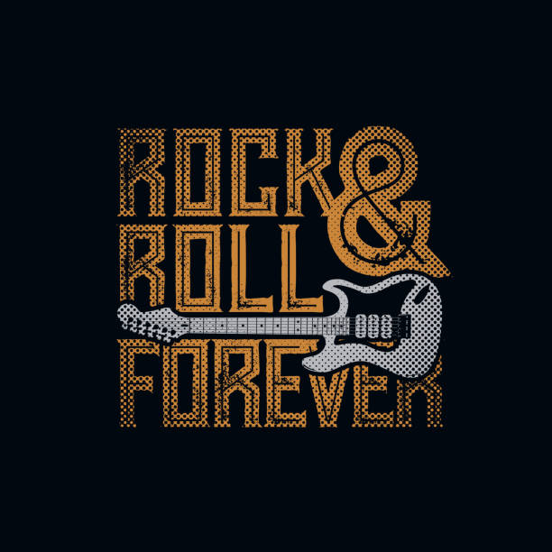 illustrazioni stock, clip art, cartoni animati e icone di tendenza di rock and roll per sempre - rock and roll