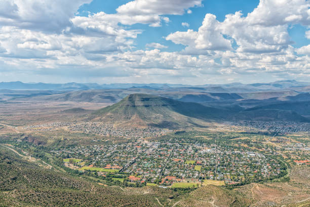 istock Aerial view of Graaff Reinet as seen from the toposcope 667889888
