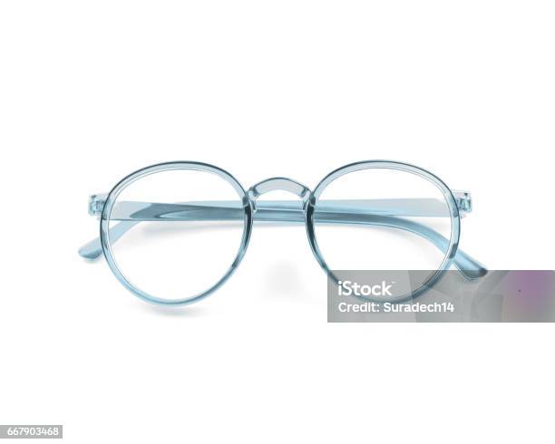 Vintage Glasses Isolated On White Stock Photo - Download Image Now - Eyeglasses, Cut Out, White Background