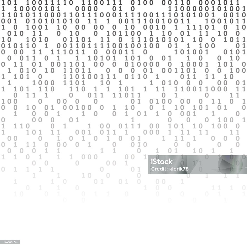 Binary Code Green And Dark Background With Fireworks Digits On Screen ...