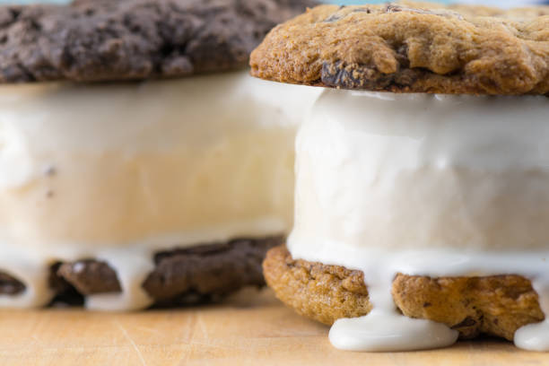 istock Ice Cream Runs Off of Cookie Sandwiches 667931886