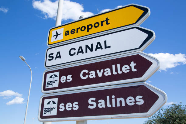 istock Cavallet and Salines Beaches Direction Sign, Ibiza 667939522
