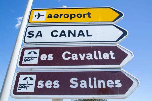 istock Cavallet and Salines Beaches Direction Sign, Ibiza 667941330