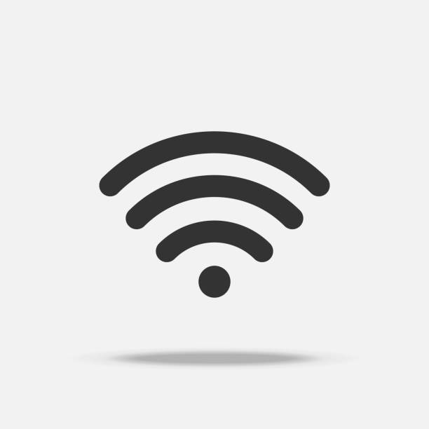 Wifi internet flat icon with shadow Wifi internet flat icon with shadow zoning out stock illustrations