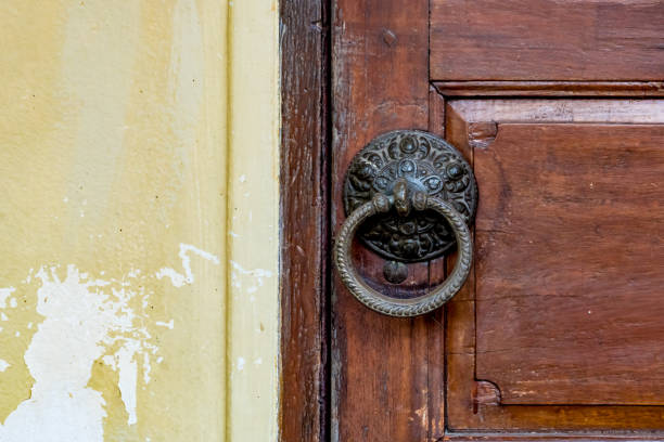 istock Wooden red door 667945682