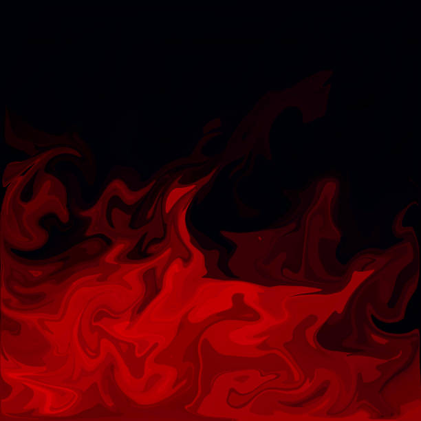 istock Red Digital Acrylic Color Swirl Or Similar Marble Twist 667968928