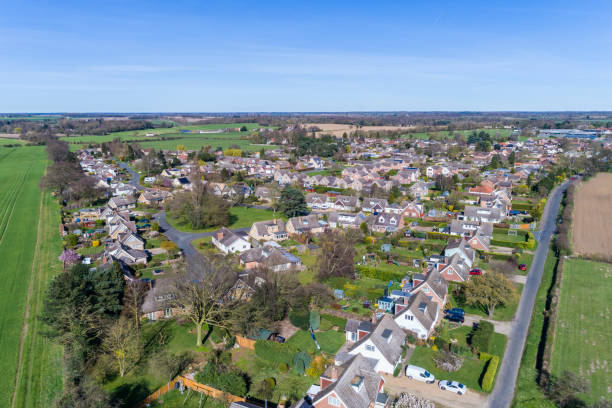 istock House estate taken by DJI Phantom 4 pro 667990198