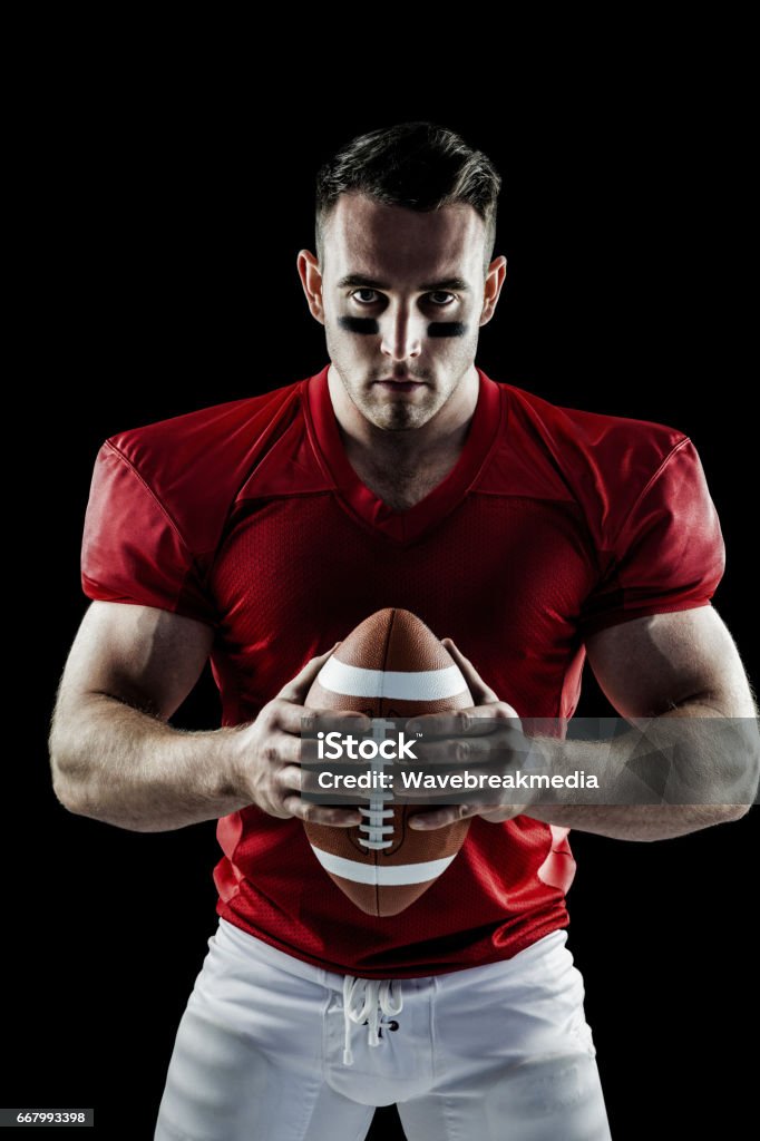 American Football Player Looking At Camera Stock Photo - Download Image Now  - American Football - Sport, Portrait, Quarterback - iStock