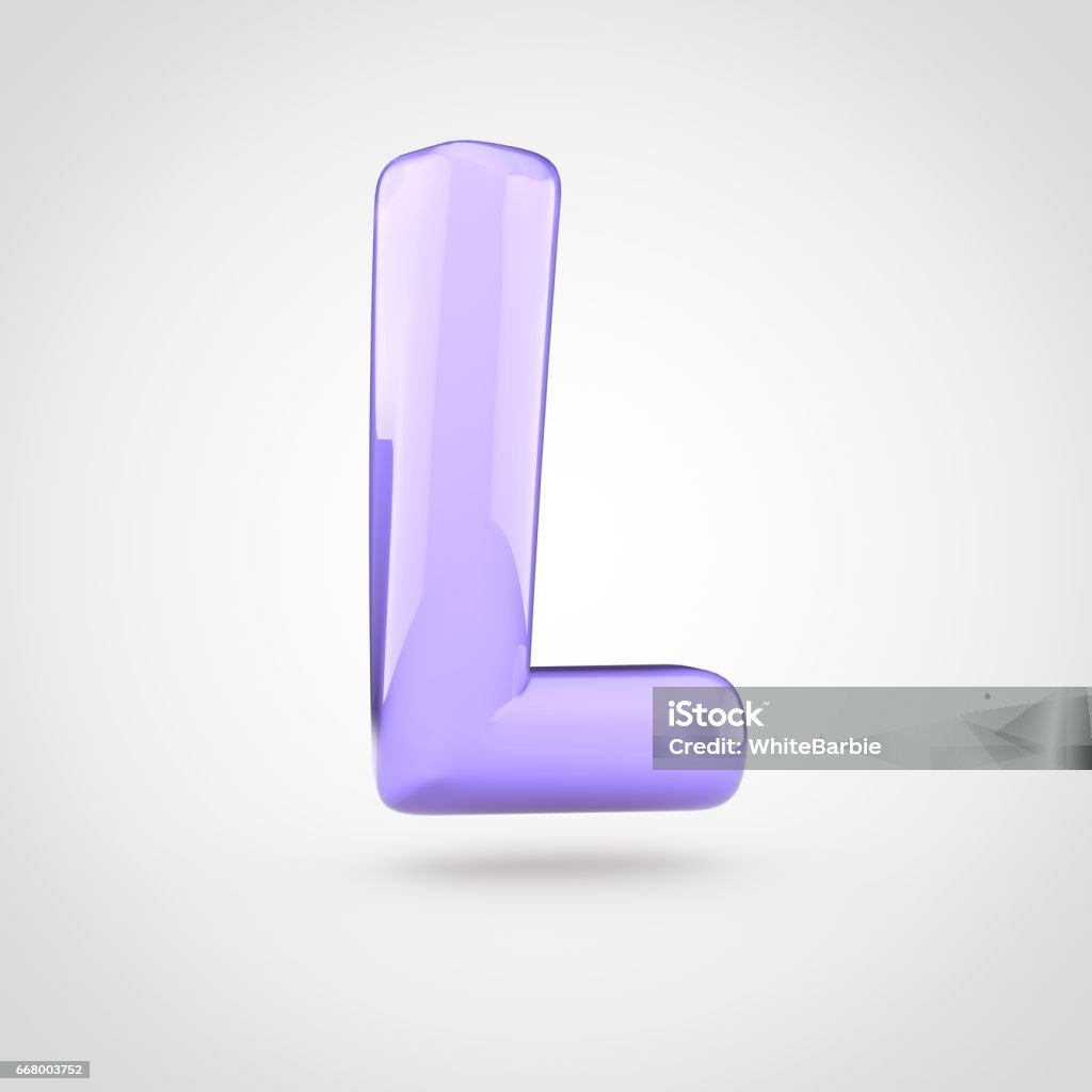 Color Letter Rviolet Glossy Violet Paint Letter L Uppercase Stock Illustration - Download ...