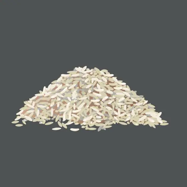 Vector illustration of Vector pile of rice