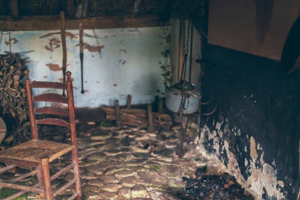 istock Interior of traditional old-fashioned dutch farm kitchen. 668012266
