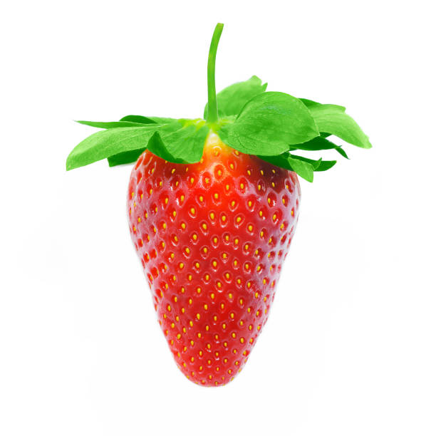 istock Red berry strawberry isolated on white background 668012990