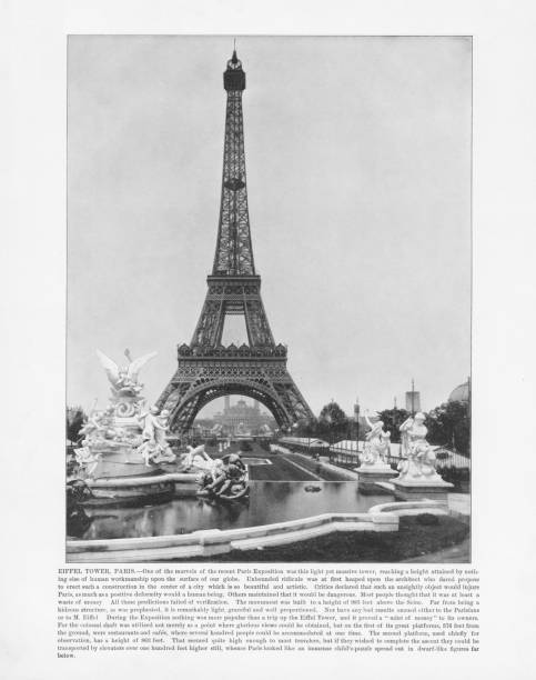 istock Antique Paris Photograph: Eiffel Tower, 1893 668016412