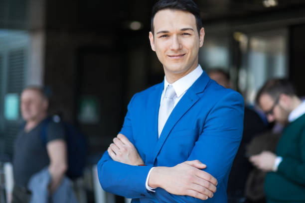 istock Handsome young business man portrait 668026880