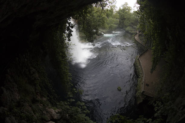 istock Waterfall Duden at Antalya Turkey - nature travel background 668027854