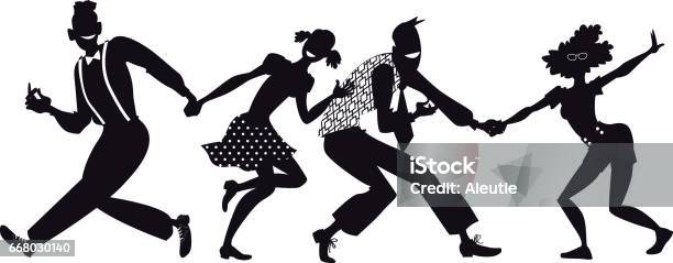 Swing Dance Clipart Stock Illustration - Download Image Now - Dancing, Couple - Relationship, Dancer